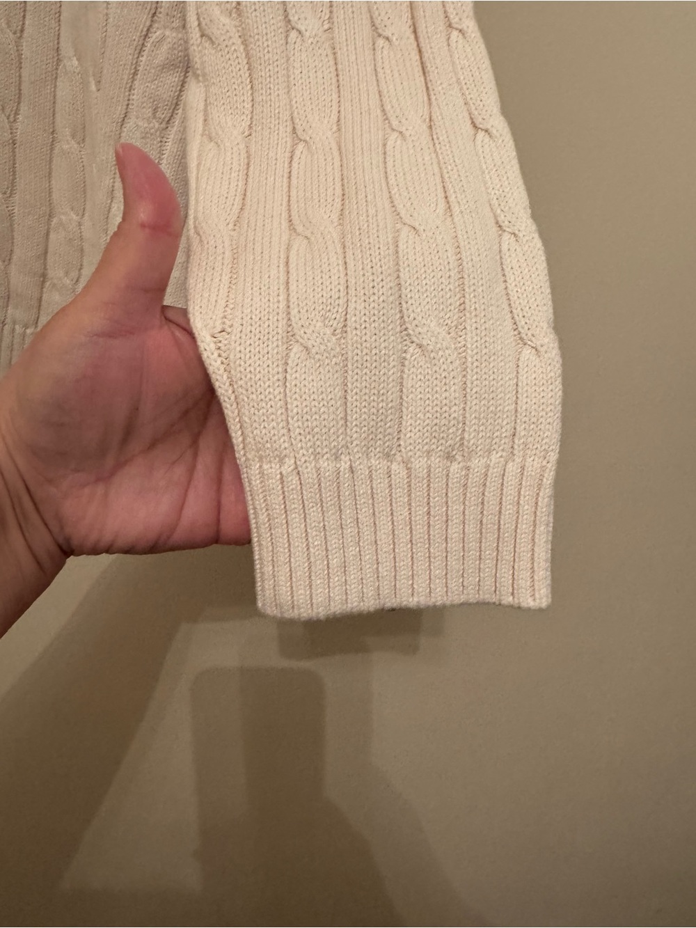 Chaps Cream Cable Knit V-Neck Sweater Plus Size 3X NWT - Picture 5 of 9